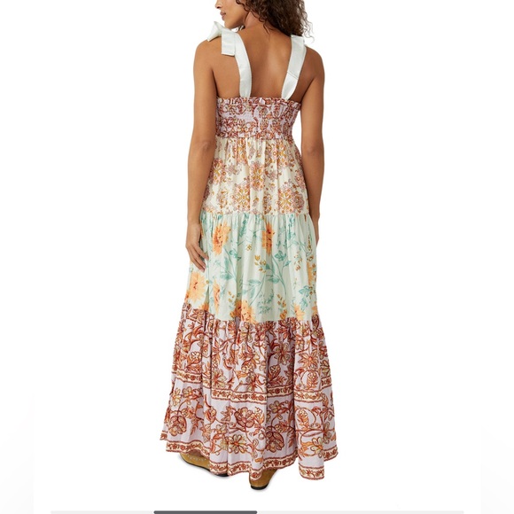 Free People Women's Bluebell Cotton Mixed-Print Tiered Maxi Dress - Picture 3 of 4